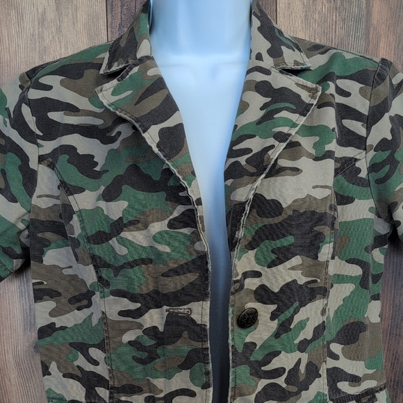 Camouflage BB Dakota Denim Style Short Sleeve Jean Jacket M            F157 - Picture 4 of 8